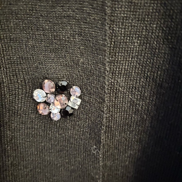 Avenue black cardigan with button detail - Picture 2 of 6